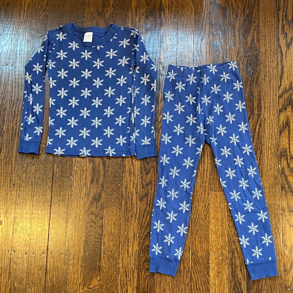 Hanna Andersson Blue Snowflake organic Kids Pajamas